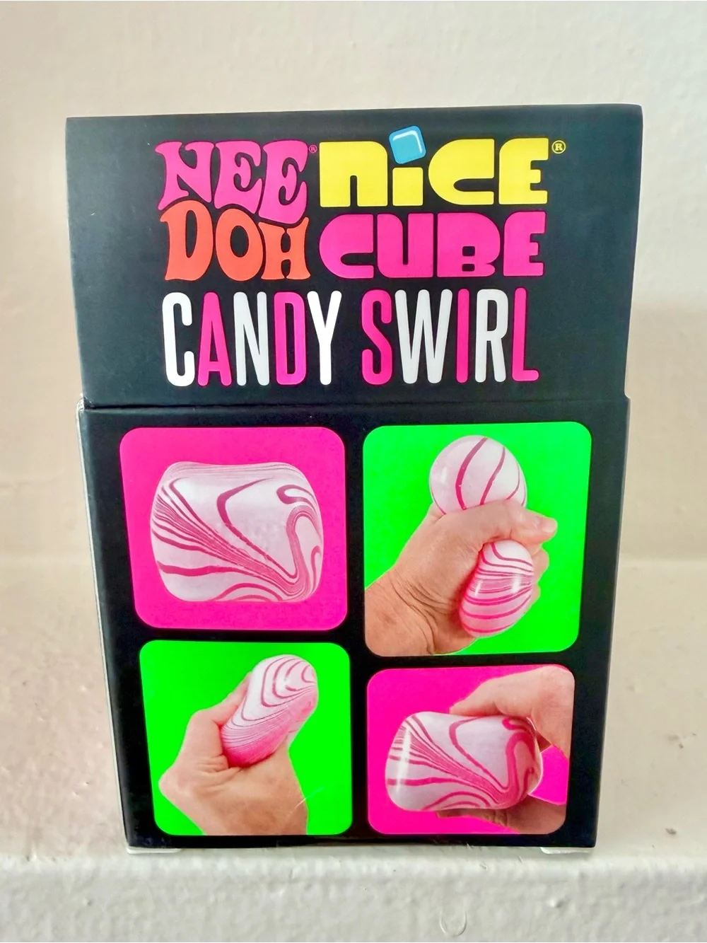 NEW! 100% AUTHENTIC Schylling Needoh NEE DOH Nice Cube CANDY SWIRL - RARE!